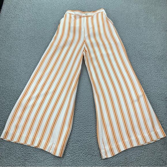 Maeve by Anthropologie Women's Sunshine Wide-Leg Striped Pants  -  Size: 10 - Picture 2 of 16